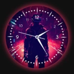 clock wallpaper android application logo